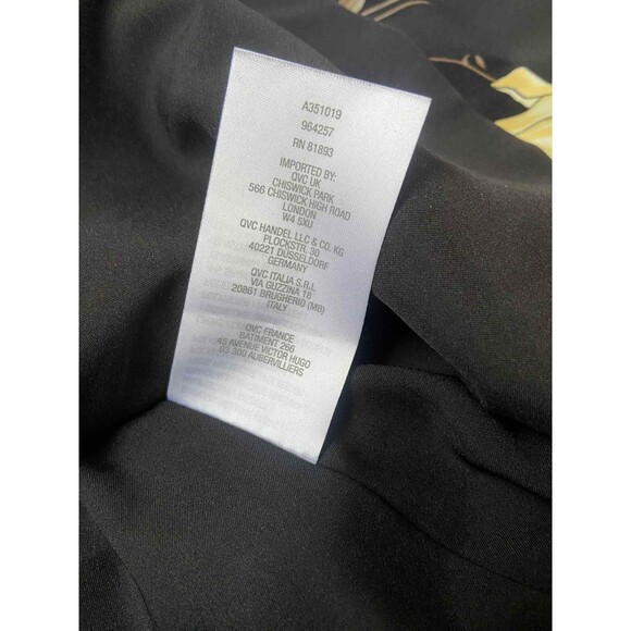 EUC Susan Graver 24W Black Floral Blazer Jacket Size One Button Church Workwear - Picture 4 of 13